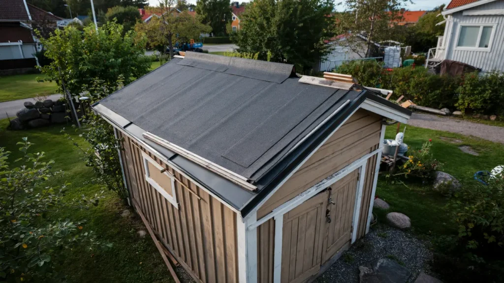 takreparation och byte till pl ttak p f rr d i s vedalen